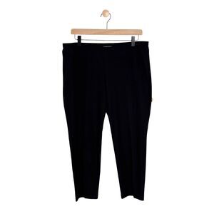 Eileen Fisher Washable Stretch Crepe High Waisted Pants Blk Petite Large